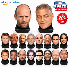 Realistic 3D Face for Men Women Cosplay Mask Full Face Hip Hop Balaclava Hood