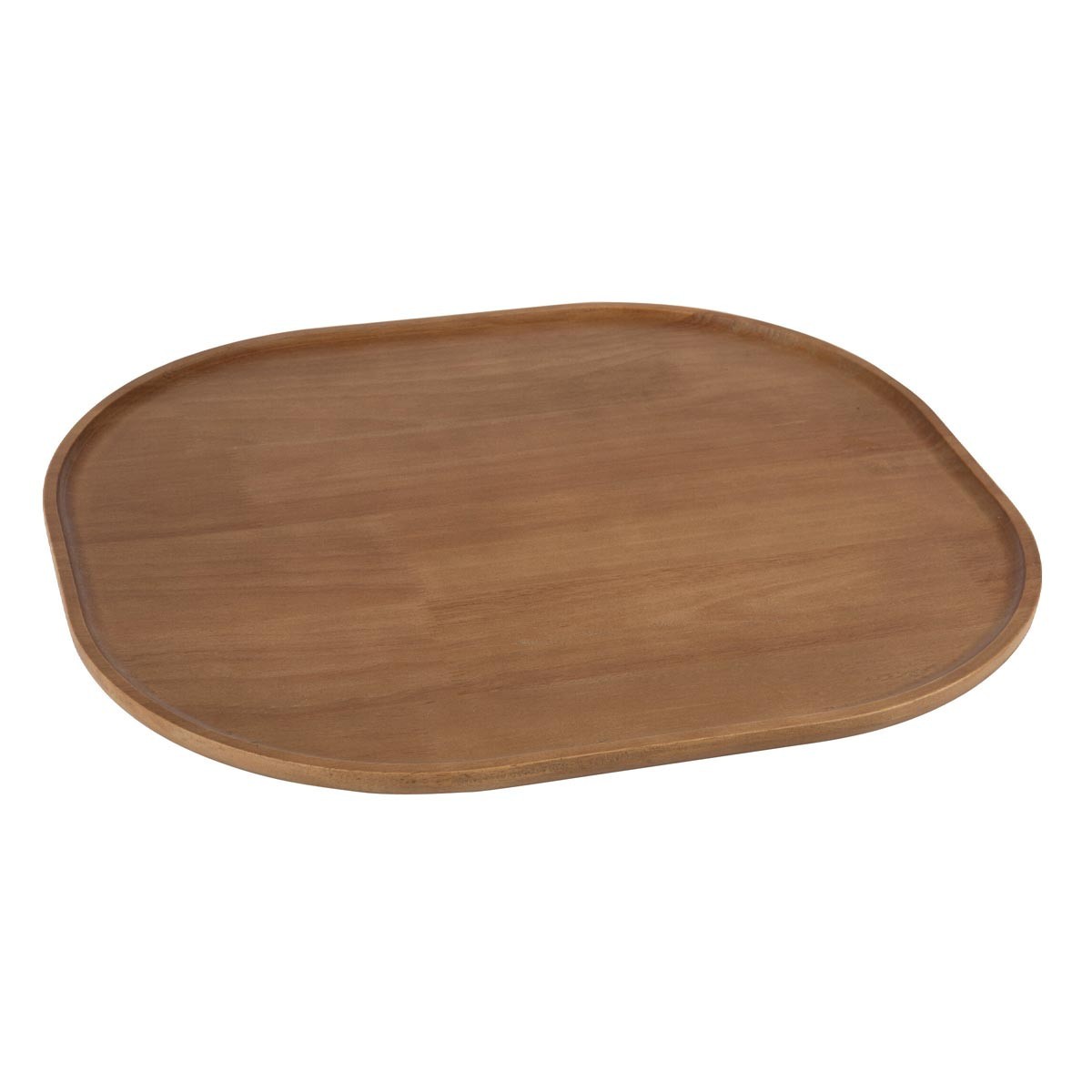 Plateau en bois Trinidad marron 44cm pour organiser et ranger le salon
