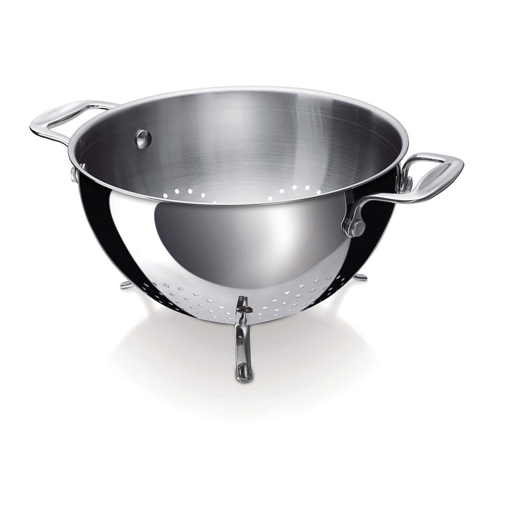Passoire Chef inox 22 cm évite les brûlures et retient les petits aliments
