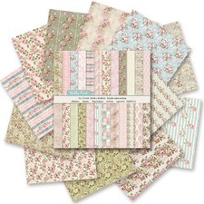 Scrapbook Paper 12x12, 24 Pages/24 Designs Double-sided Floral Craft Sheets, ...