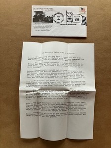 1980 Capture of Major Andre at Tarrytown, NY Sept. 23, 1780 Cover w/Info Letter