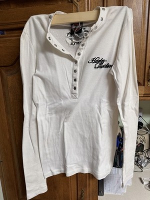 #ad #ad Harley Davidson Women#x27;s Sz. S 1 4 Button Up Pullover Rooster’s HD Sioux City Ia $14.99