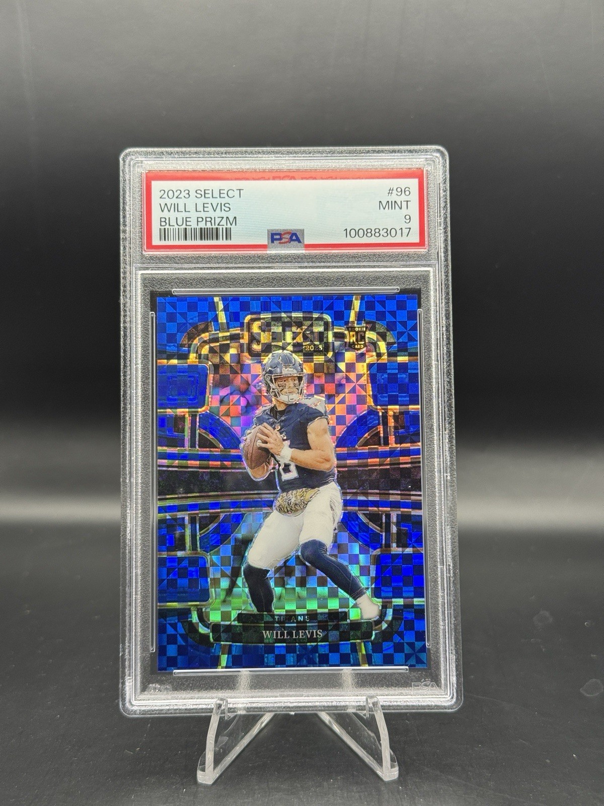 2023 Panini Select Blue Prizm Will Levis #96 RC PSA 9 Tennessee Titans 56/199