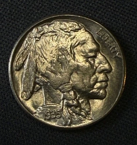 1935 San Francisco mint Buffalo nickel 5C Gem BU Blazer