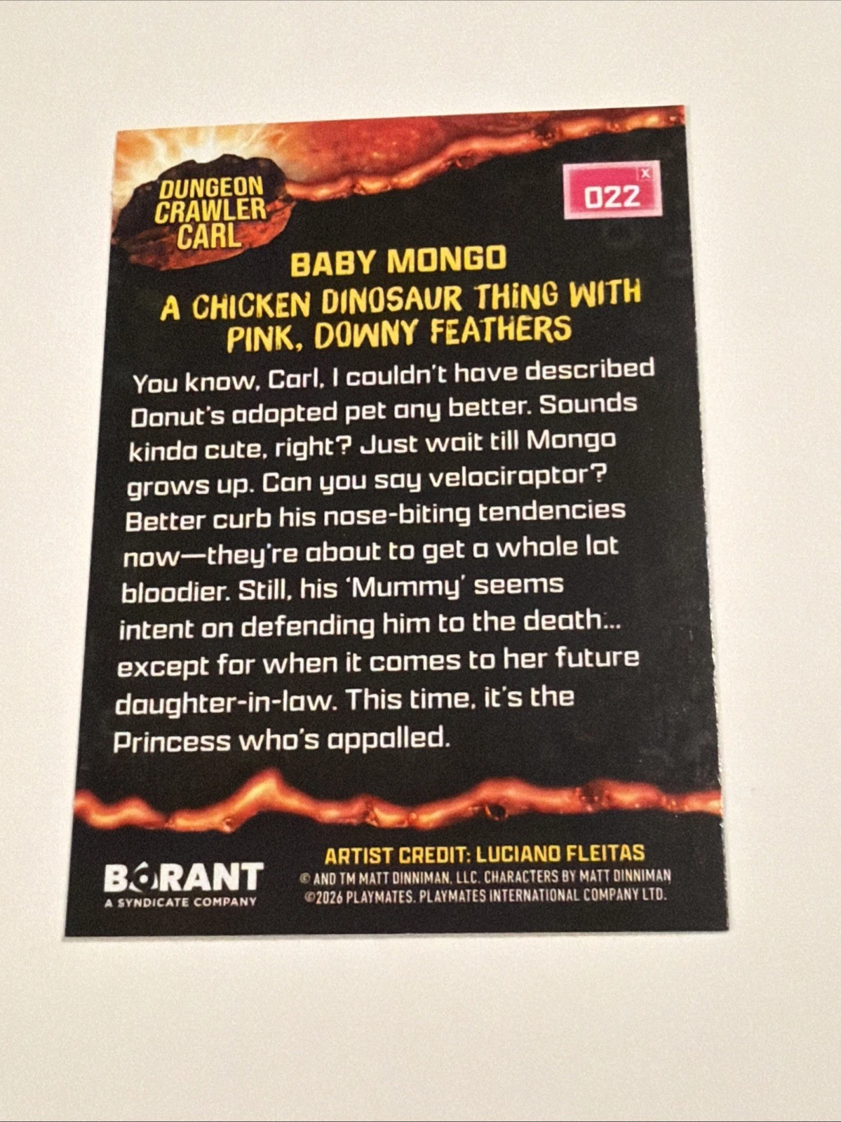 Borant Dungeon Crawler Carl Baby Mongo #22 Emerald Green Variant Card - product detail image 2
