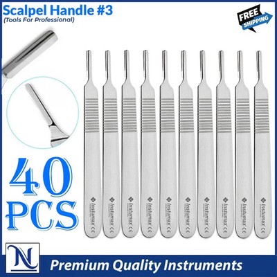 40 Pieces Scalpel Handle Surgical Dental Veterinary Instrument #3