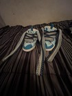 LANVINS Teens Low Top Athletic Sneakers Lace-Up Chevron Blue White Black — photo 1