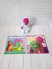 Barney in Pajamas Plush And Books Vintage Lot