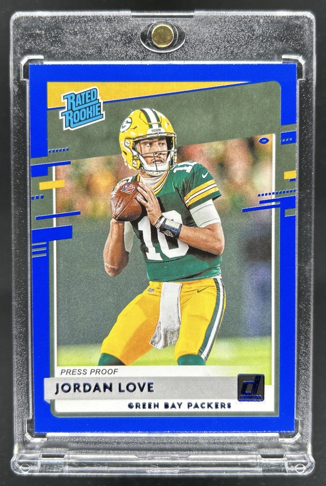 2020 Panini Donruss Jordan Love Press Proof Blue Rookie RC #304 Packers