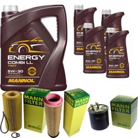 Inspektionspaket 9L Mannol 5W-30 FüR Mercedes S211 E 320 T CDI W211 W220 S