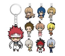NEW Food Wars Shokugeki no Soma Rubber Key Holder Chain 10 Types Official Japan