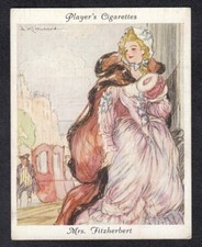 Vintage 1937 Trade Card of  MARIA FITZHERBERT England UK King George IV 