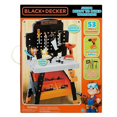 Black & Decker Power N' Play Workbench - Play Toy Workshop for