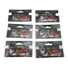 Loom Charms - Bracelet Purse, bag, heart, butterfly, LOT OF 6, 18 PIECES TOTAL