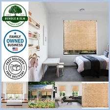 Bamboo Reed Window Shades Light-Filtering Roman Blind Indoor Outdoor 48x72