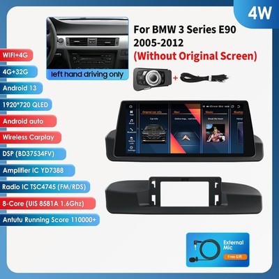 10.25'' 8Core Android 12 CarPlay Car Stereo Radio DSP For BMW 3er E90 E91 E92 E93