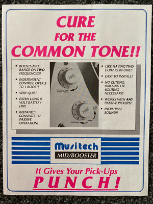 GUITAR-MID/BOOSTER ''STAGE & STUDIO''-On Board Effect- by MUSITECH-NEW-SEALED BOX