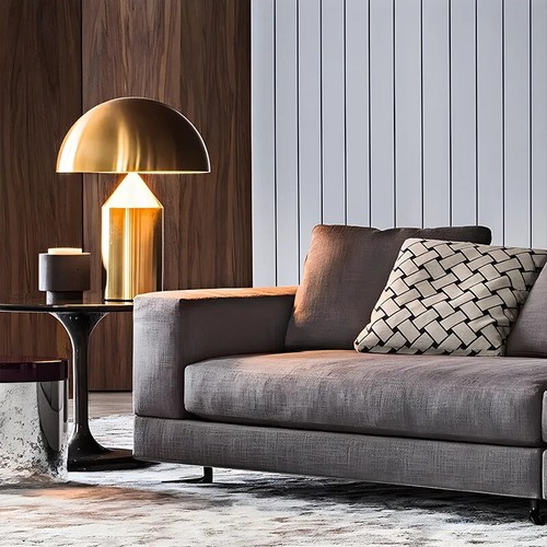 Lampada da Tavolo Design Stile Atollo - 50 cm - Oro - Alluminio - NUOVO - Foto 2 di 6