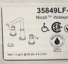 Delta Nicoli 35749LF-GZ Widespread Bathroom Sink Faucet Black Champagne Bronze