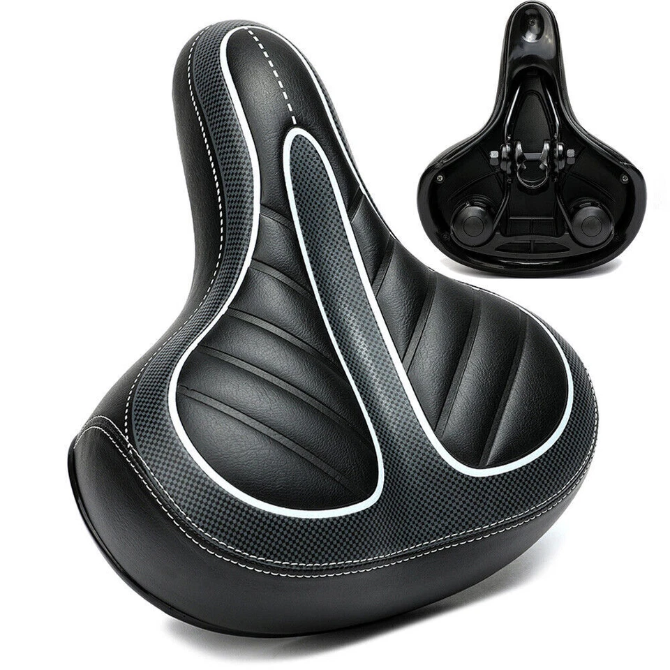 Cojín de gel para bicicleta cómodo ancho Big Bum cojín de asiento deportivo extra suave Foto 3 de 4