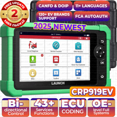 2025 LAUNCH X431 CRP919 EV Electric Car Diagnostic Scanner All System ECU Coding