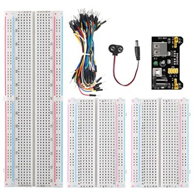Diitao Breadboard Jumper Wire Kit with Power Supply1PCS 830 & 2PCS 400 tie-Po