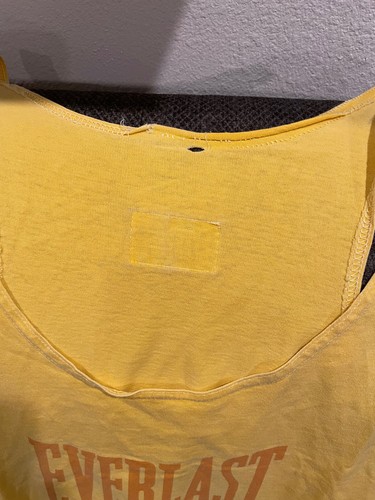VINTAGE 1980S EVERLAST YELLOW TANK TOP XL MENS RARE STRINGER - Picture 3 of 5