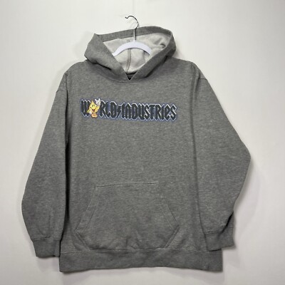 Vintage Y2K World Industries Skateboard Flameboy Hoodie Sweatshirt Youth XL