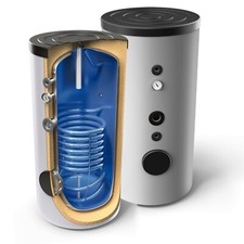 Warmwasserspeicher Boiler Solar mit 1 Wärmetauscher Elektro Kombiwarmwasser