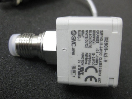 SMC ISE80H-A2-V, Digital Pressure Switch, 1/4 M VCR 2MPa, NEW, high purity - Picture 4 of 4