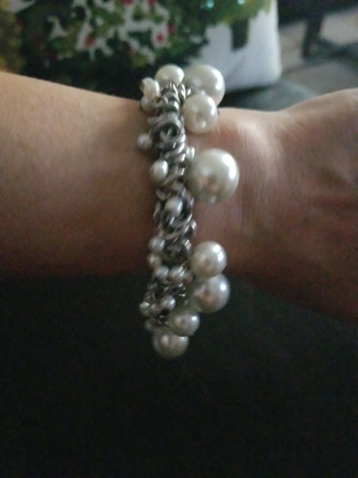 PEARL CLUSTER Women's BRACELET STATEMENT PIECE Si… - image 8