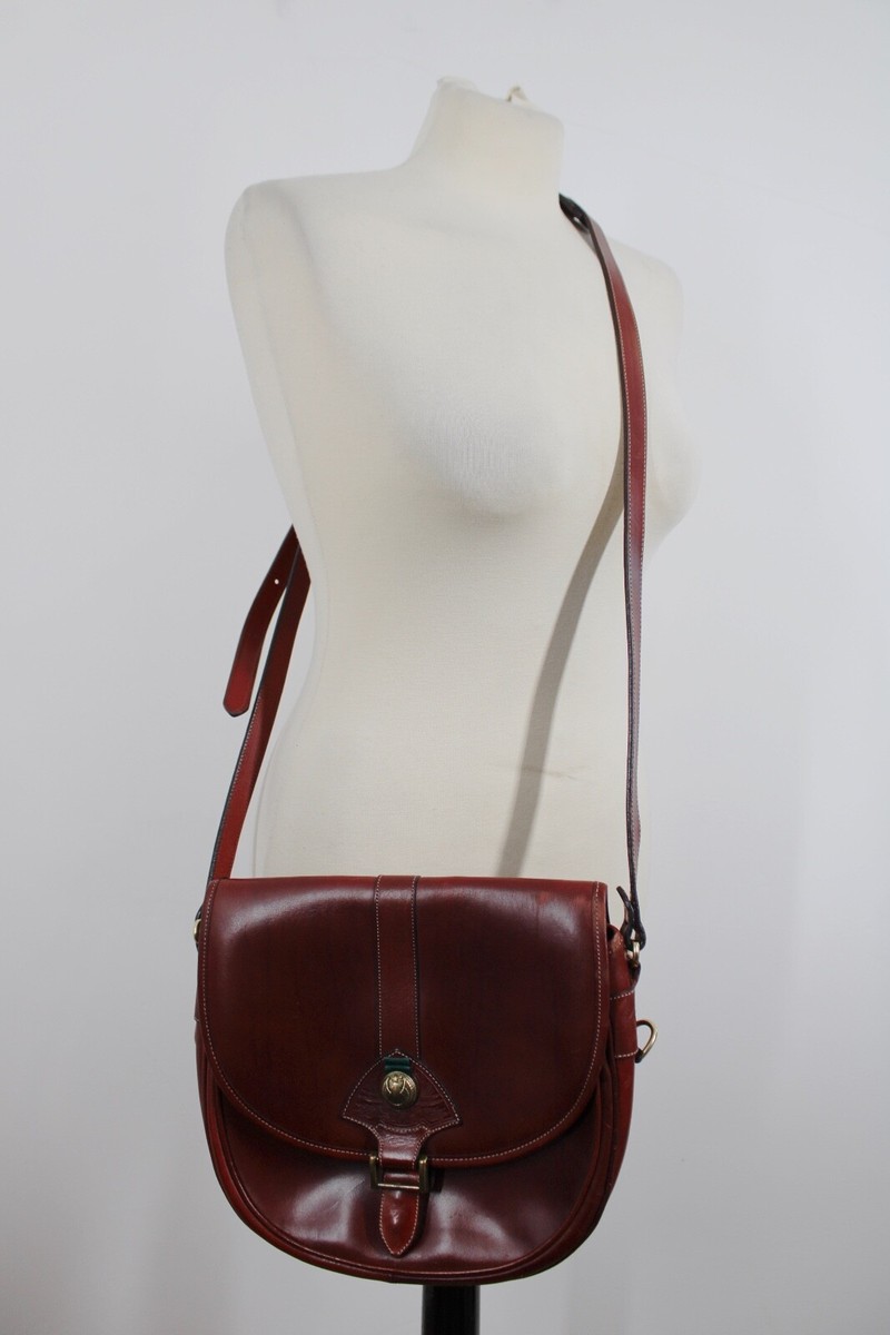 Arlington Greene Saddlery Brown Leather Crossbody Handbag Purse View 2