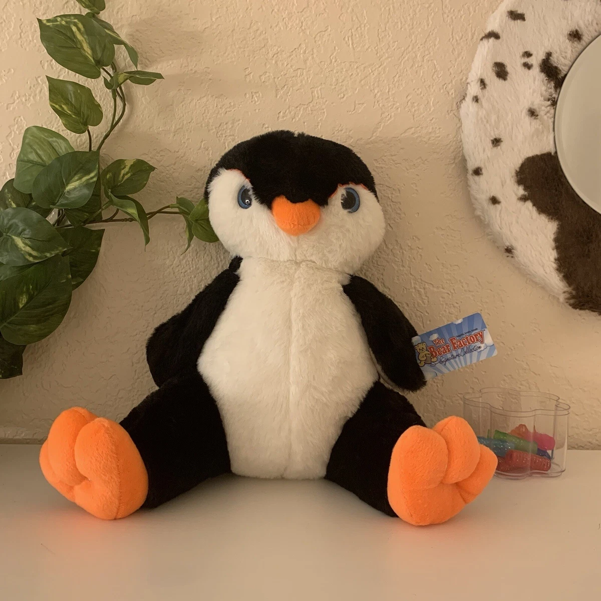 Penguin Plush The Bear Factory 2001 Y2K Aesthetic Cute Stuffed Animal Toy  Gifts