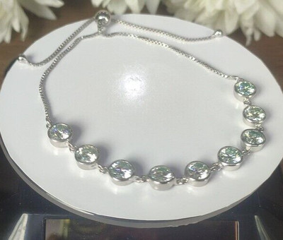 Bolo Tennis Bracelet 5.00Ct Round Cut Lab-Created Diamond 14K White Gold Plated