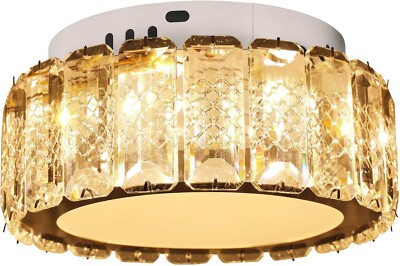 Kristall Deckenleuchte - 10W dreifarbig dimmbar LED Deckenleuchten halbbündig C