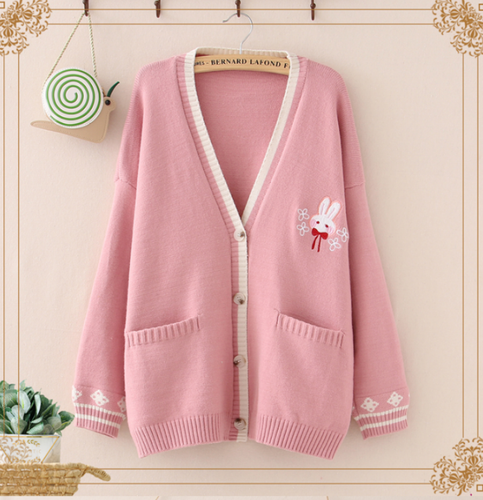 Cute Bunny Cardigan Kawaii Harajuku 