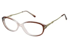 ClearVision CV Bronwyn Brown Plastic Optical Eyeglasses Frame 51-14-130 RX AB
