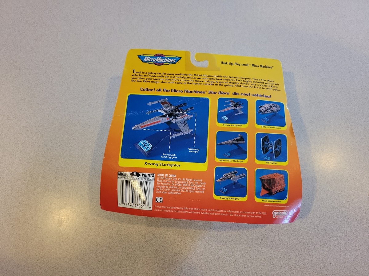 NEW! 1996 Star Wars Micro Machines X-Wing Starfighter Die-Cast