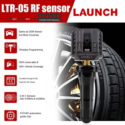 LAUNCH TPMS Sensor LTR-05 LTR-05 315+433MHz Programmable Universal Metal/Rubber