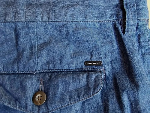 W36 INDUSTRIE MAINSAIL DARK BLUE SHORTS SUPERSOFT COTTON DESIGNER RARE - Picture 4 of 5