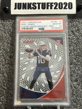 2021 Mac Jones Red /199 PSA 10 Clear Vision Chronicles SP Rookie Patriots