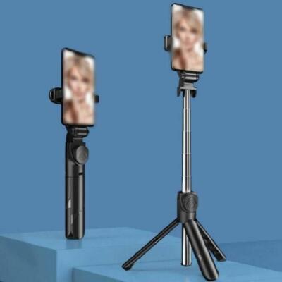 Flexible Tripod Holder Stand Selfie Stick With Bluetooth Remote For Mobile Phone
