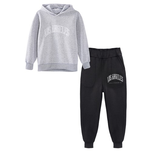 Kids Tracksuit Exercise Sweatshirt+Pants Set Sportswear Long Sleeve Sport Suit - Picture 19 of 85