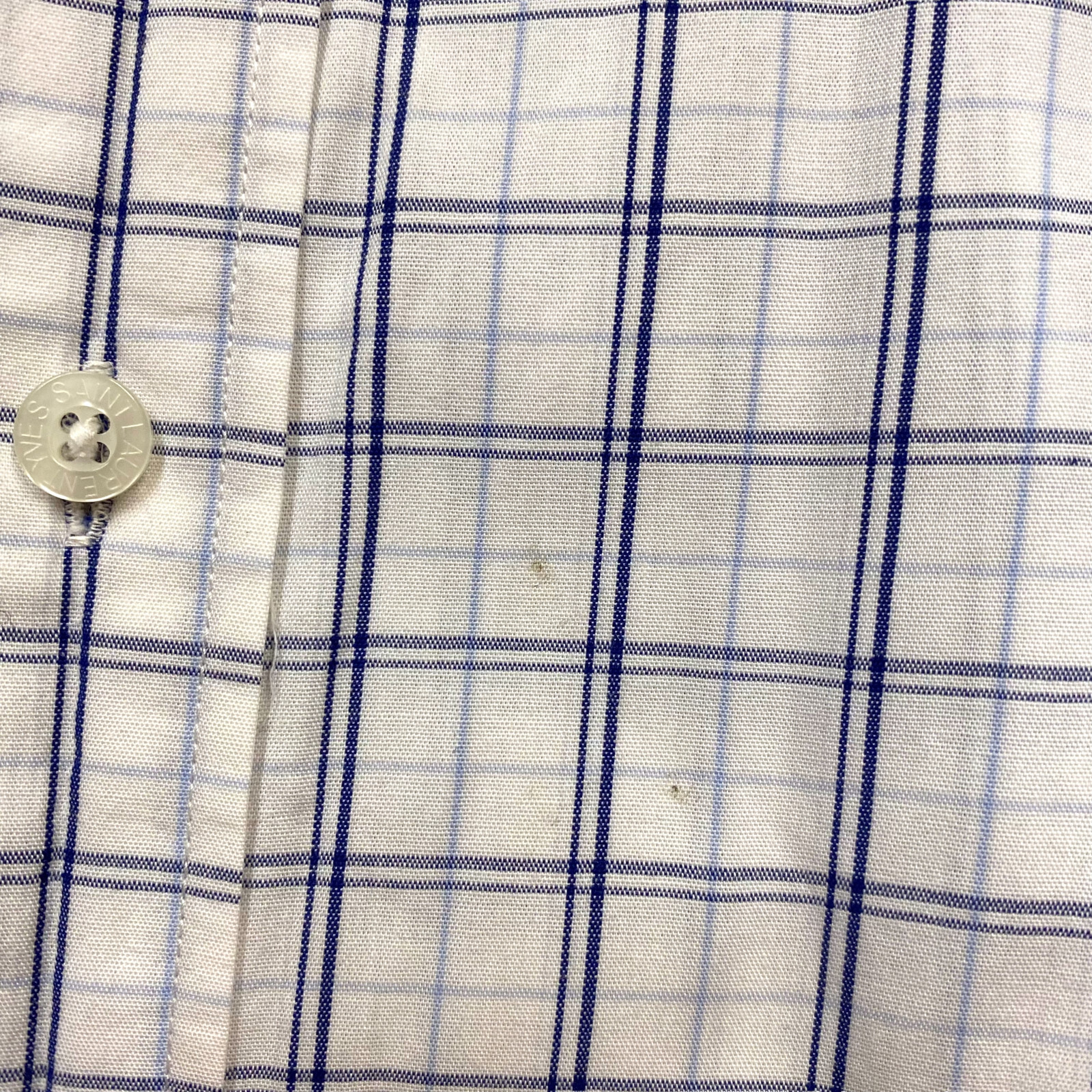 Camicia Yves Saint Laurent Vintage Medium M Designer bianca fantasia quadri