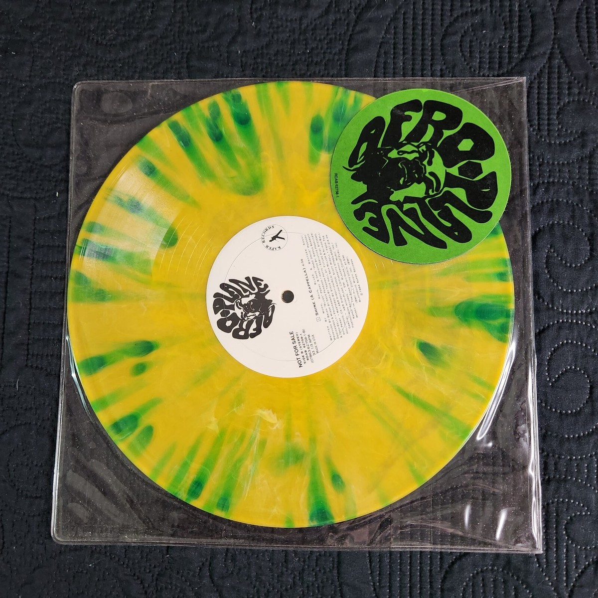 Afro-Plane - Shine (NM) HIP HOP PROMO GREEN/YELLOW MARBLE VINYL