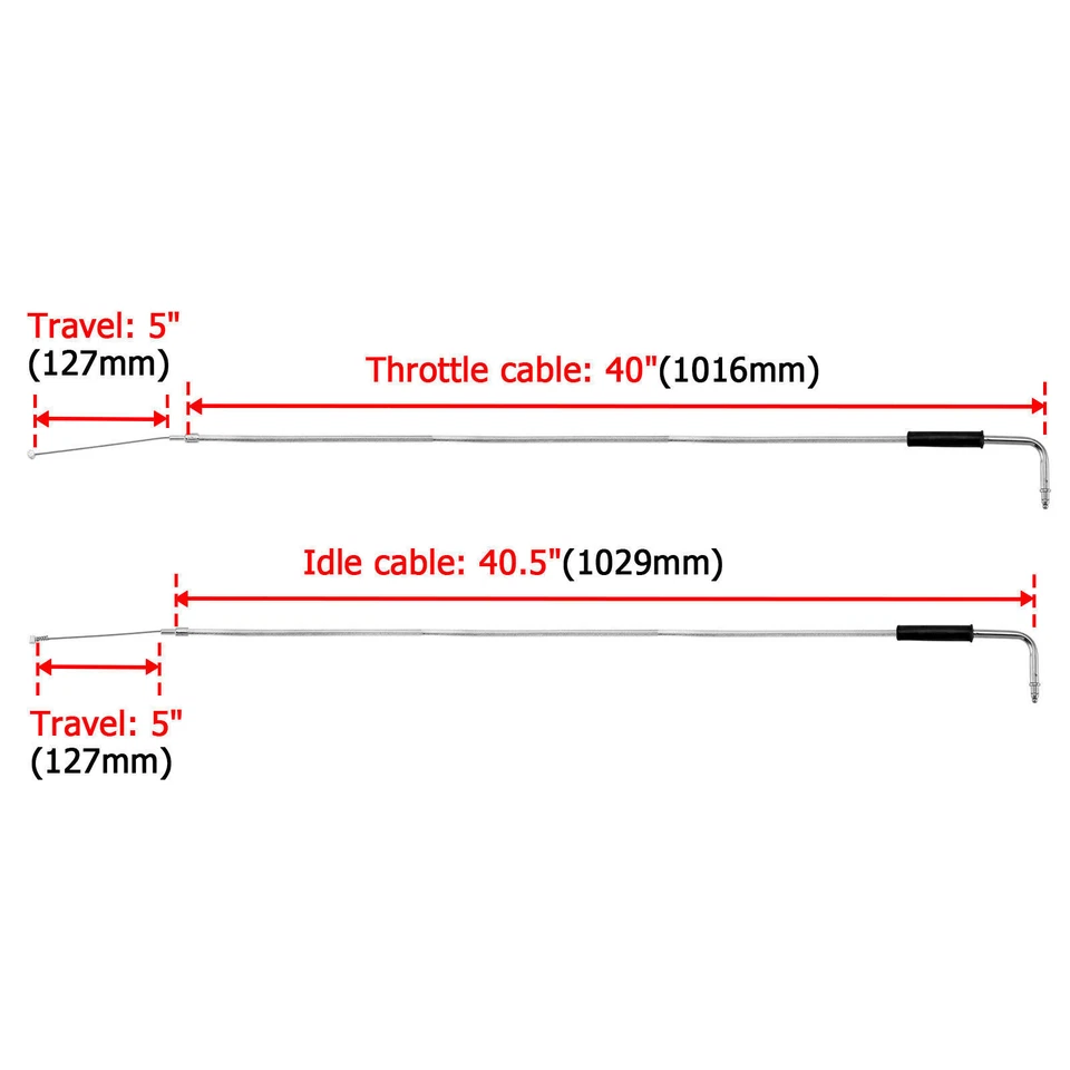 10"-12" Apes Braided Throttle And Idle Cable Kit For Harley Sportster 2007-2013 - Image 2 of 4