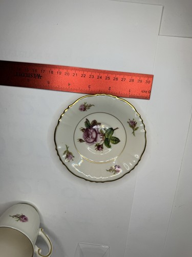 Syracuse China Victoria Footed Demitasse Cup & Saucer Federal Shape -QTY 2 - Picture 3 of 6