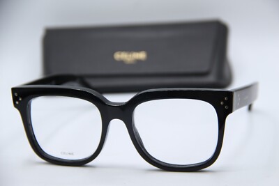 NEW CELINE CL 50041I 001 BLACK GOLD AUTHENTIC FRAMES SUNGLASSES 52-18