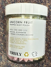 Unicorn Fruit Whipped Body Polish Acai Chia, Matcha Rosewater  and Collagen 2oz