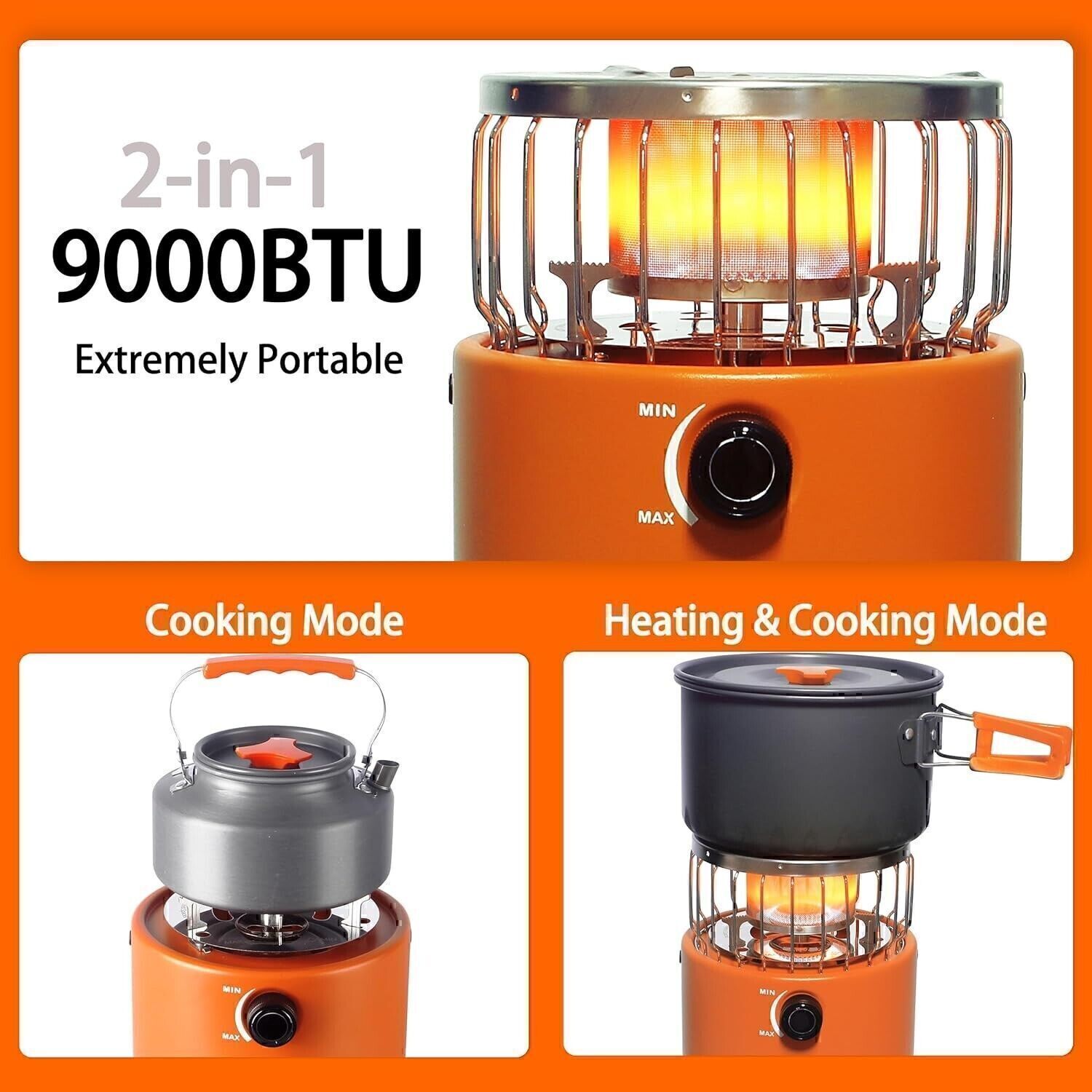 Portable Butane Heater Stove Camping Windproof AllWeather Compact Durable Cooker